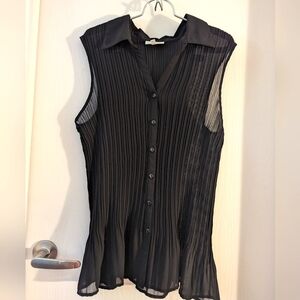 Fashion Bug sheer, sleeveless button up